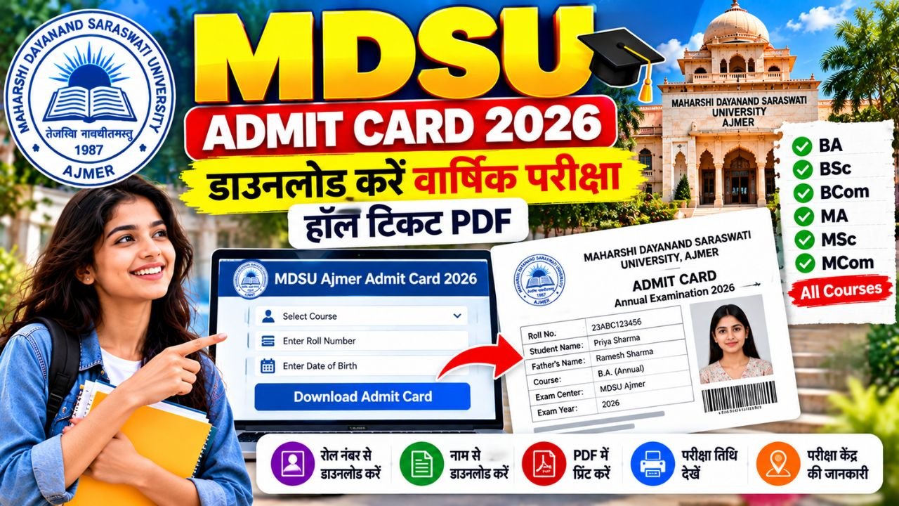 MDSU Admit Card 2026